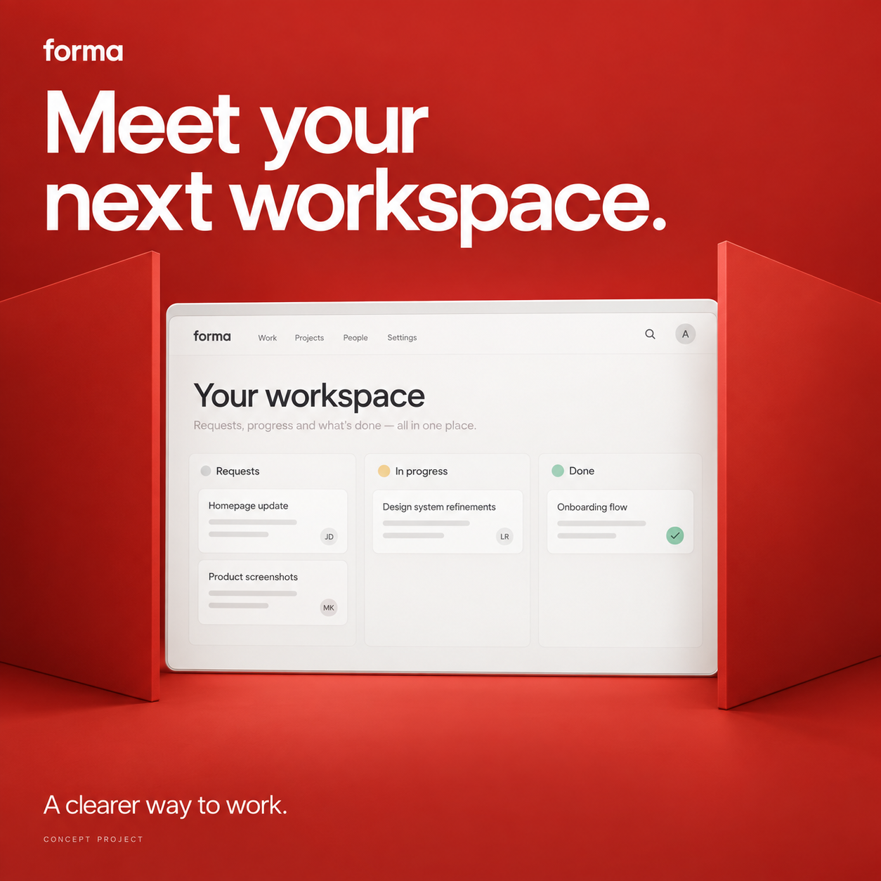 Forma launch video concept introducing a new workspace